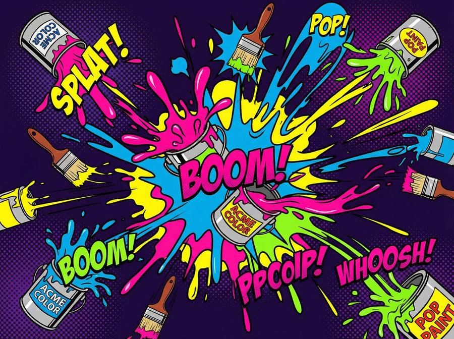 澳门彩票 - 颜料爆炸波普艺术动态作品